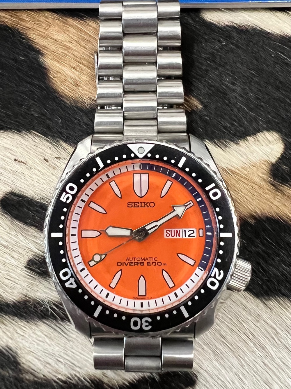 Seiko “Orange Bullet” SKXA55 Diver - June 2005 - Full Set (Box & Manual)